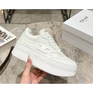 CELINE CNY BLOCK SNEAKERS WITH WEDGE in CALFSKIN white 2025