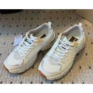 GOLDEN GOOSE Women’s Lightstar in metallic leather and white mesh with white star 2025