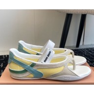 Miu Miu mesh & suede flip sandals 04 2025