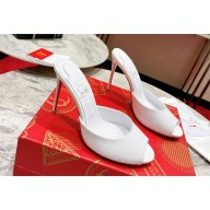 Christian Louboutin Me Dolly 85mm Patent Leather Mules white 2023