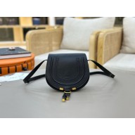 Chloe Marcie Mini leather shoulder bag black 2025