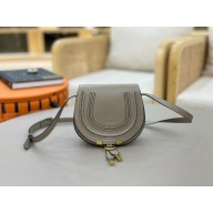 Chloe Marcie Mini leather shoulder bag etoupe 2025