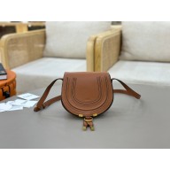 Chloe Marcie Mini leather shoulder bag brown 2025