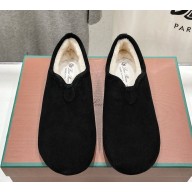 Loro Piana flat suede calfskin with shearling black 2024