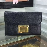 Miu Miu Fold Wallet Madras 5M1225 Black
