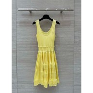 ALAIA YELLOW JERSEY DRESS 2025