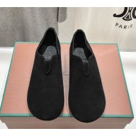 Loro Piana flat suede calfskin black 2024