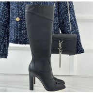 Gucci Knee High Boots Leather Black 2023
