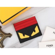 fendi Bug Eyes Leather Card Holder 