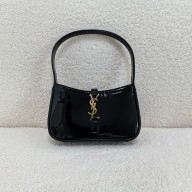 saint laurent mini le 5 à 7 in patent leather black 2024(original quality)