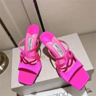 Jimmy Choo Anise 85 satin mules rosy 2023