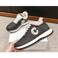 Dior lace-up shearling Sneaker C'est Dior Cuir black 2024