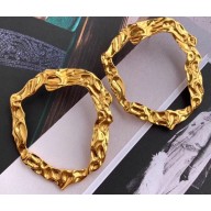 Chloe Brass Loop Earrings
