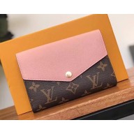  Louis Vuitton Pallas Canvas Wallet Monogram Canvas M64072 Pink