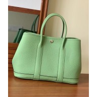 Hermes small Garden Party bag in original togo leather kiwi