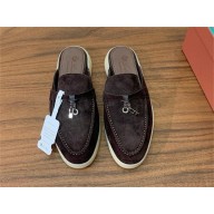 Loro Piana Babouche Charms Walk Loafers IN Suede Goatskin 22 2024