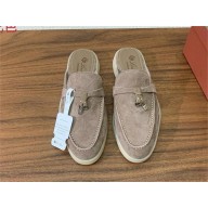 Loro Piana Babouche Charms Walk Loafers IN Suede Goatskin 24 2024