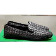 Bottega Veneta Intrecciato Sunday Slippers Loafers Black 2023