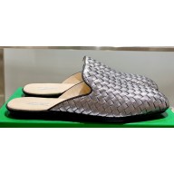 Bottega Veneta Intrecciato Fiandra Slippers Silver Gray 2023