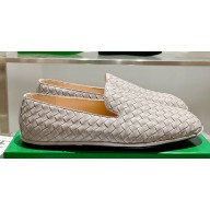 Bottega Veneta Intrecciato Sunday Slippers Loafers Gray 2023