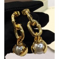 Louis Vuitton Knotty Pearls Earrings M63169 Gold 2018