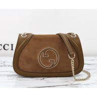 Gucci Blondie small shoulder bag 815715 Brown suede 2024