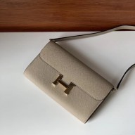 Hermes constance to go bag in epsom leather elephant gray