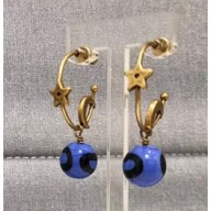 Dior Starry Sky Pendant Earrings Blue 2018