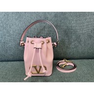 valentino MINI VLOGO SIGNATURE BUCKET BAG IN NAPPA LEATHER pink 2024