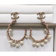 Chanel Earrings A58223 Gold/Pearly White/Pink 2018