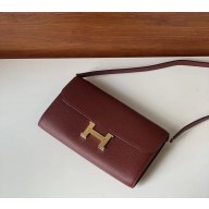 Hermes constance to go bag in epsom leather burgundy