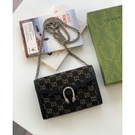 GUCCI BLACK AND IVORY GG Dionysus GG mini chain bag 401231 2022