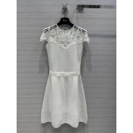DIOR white Openwork Cotton Knit 2023