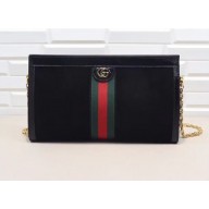 Gucci Ophidia Suede Medium Shoulder Bag 503876 Black 2018