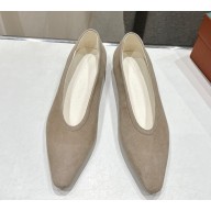 Loro Piana Rebecca Ballerinas in suede Calfskin 07-2024