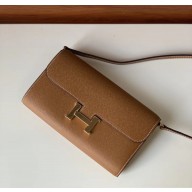 Hermes constance to go bag in epsom leather camel