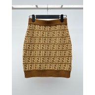 fendi Brown cashmere SKIRT 2024