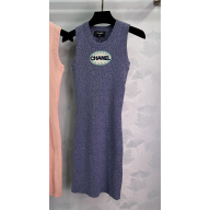 CHANEL PURPLE COTTON DRESS P79211 2025