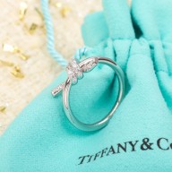 Tiffany Knot Ring in SILVER with Diamonds