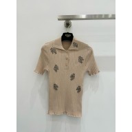 fendi Brown jersey polo shirt 2025