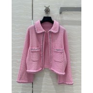 CHANEL PINK KNITTED CARDIGAN 2025
