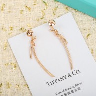Tiffany Knot Drop Earrings in Rose Gold with Diamonds