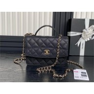 Chanel Clutch with Chain in black Grained Calfskin AP4402 2025