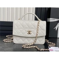 Chanel Clutch with Chain in white Grained Calfskin AP4402 2025