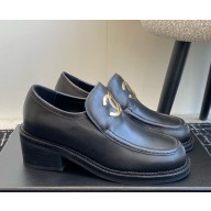 Chanel  calfskin loafers black 1213-2024