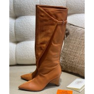 Hermes hilona 80 boots in suede and leather brown 2024