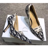 Dior Heel 9.5cm J'Adior And Double Ribbon Pumps In Obliuqe Jacquard Canvas Black 2019