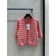 chanel Cotton & Mixed Fibers Pink & Ecru cardigan 2024