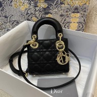 dior Black Cannage Lambskin Micro Lady Dior Bag 2021