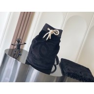 chanel coco beach shopping bag and blanket black 2024